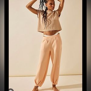 Free People Tan and Cream Sweater